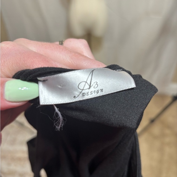 A3 Design Black Cutout Halter Long Sleeve Bodysuit Small Y2K - Picture 3 of 3